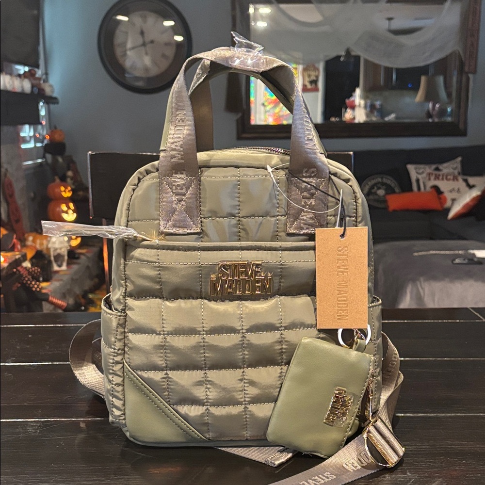 Steve Madden Sage Quilted Backpack with Mini Pouch